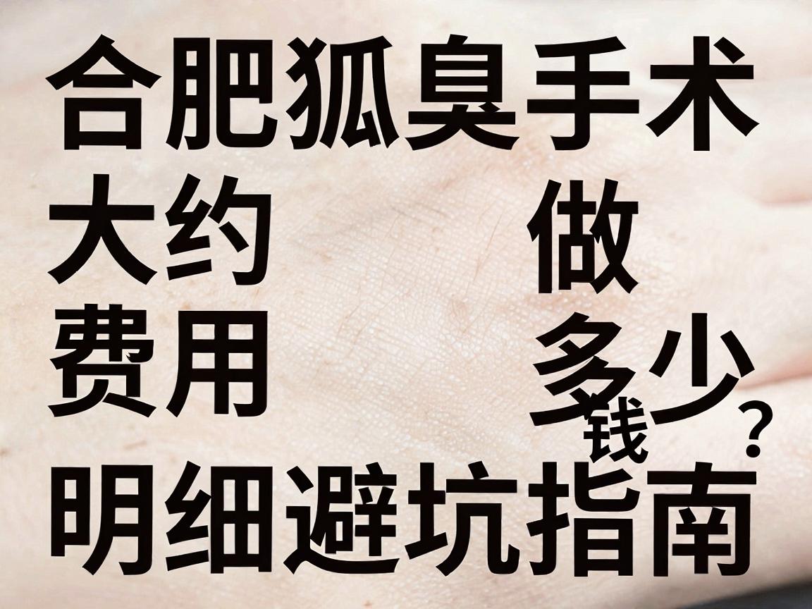 合肥狐臭做手术大约多少钱?全面拆解合肥狐臭手术费用明细与避坑指南 合肥狐臭做手术大约多少钱?全面拆解合肥狐臭手术费用明细与避坑指南
