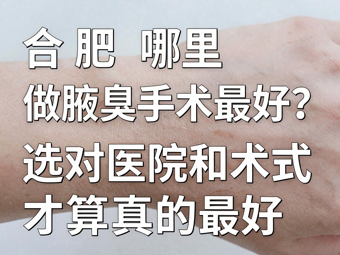 合肥哪里做腋臭手术最好?选对医院和术式,才算真的最好 合肥哪里做腋臭手术最好?选对医院和术式,才算真的最好
