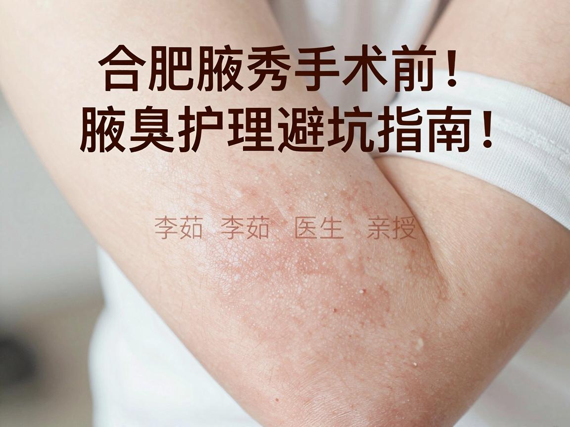腋臭手术前必看!合肥腋秀李茹医生亲授腋臭护理避坑指南,告别腋臭反复纠缠 腋臭手术前必看!合肥腋秀李茹医生亲授腋臭护理避坑指南,告别腋臭反复纠缠