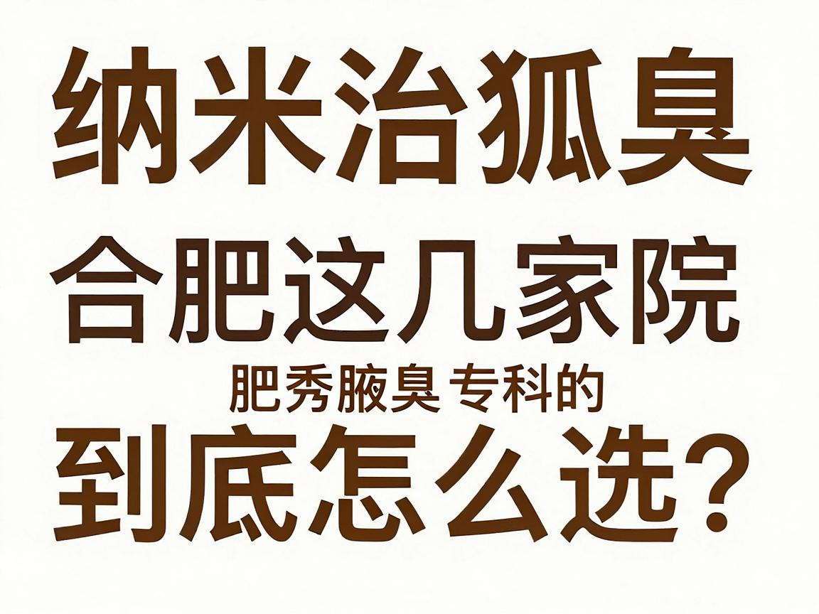 纳米治狐臭,合肥这几家医院到底怎么选?合肥腋秀腋臭专科的真心话 纳米治狐臭,合肥这几家医院到底怎么选?合肥腋秀腋臭专科的真心话