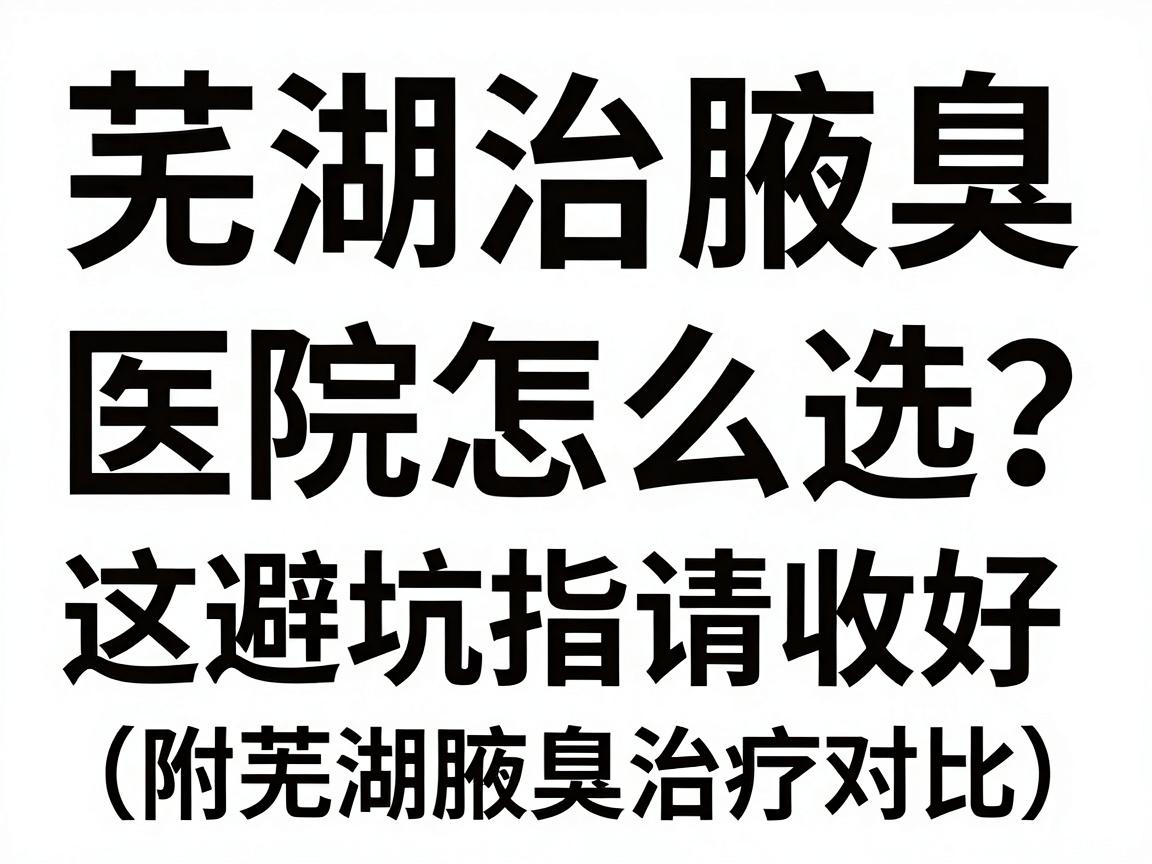 芜湖治腋臭，医院怎么选？这份避坑指南请收好（附芜湖腋臭治疗对比）