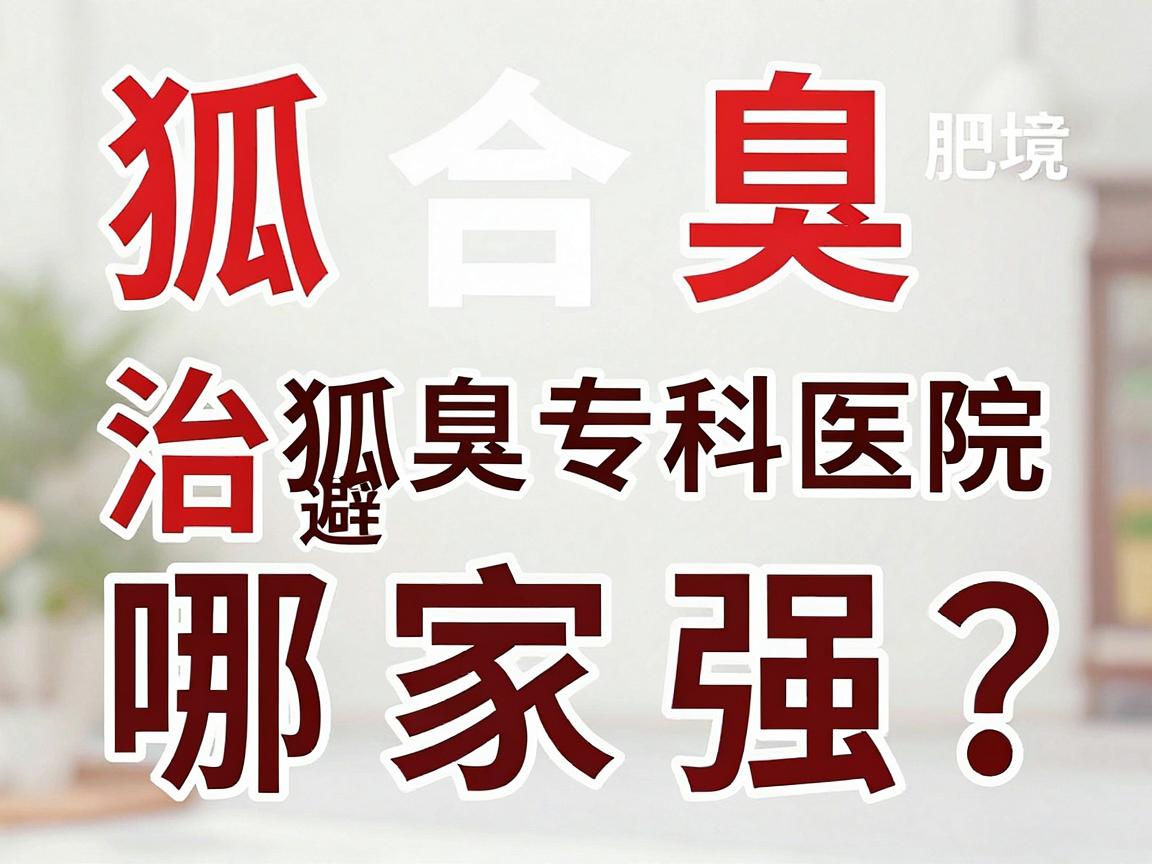 狐臭治疗哪家强？合肥狐臭专科医院选择避坑指南