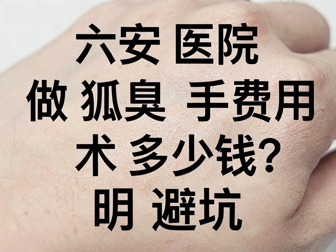 六安医院做狐臭手术多少钱?六安狐臭治疗费用明细与避坑指南 六安医院做狐臭手术多少钱?六安狐臭治疗费用明细与避坑指南