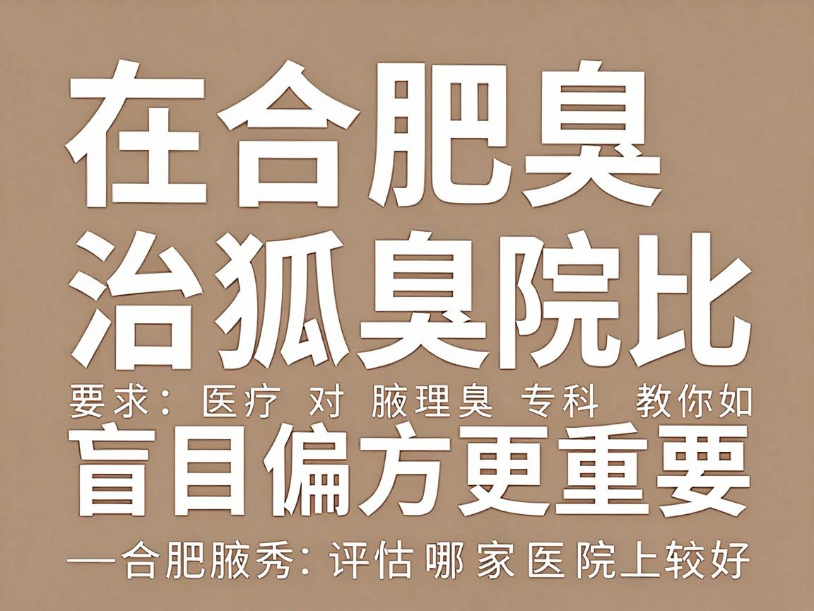 在合肥治狐臭,选对医院比盲目偏方更重要—合肥腋秀腋臭专科教你如何理性评估哪家医院较好 在合肥治狐臭,选对医院比盲目偏方更重要—合肥腋秀腋臭专科教你如何理性评估哪家医院较好