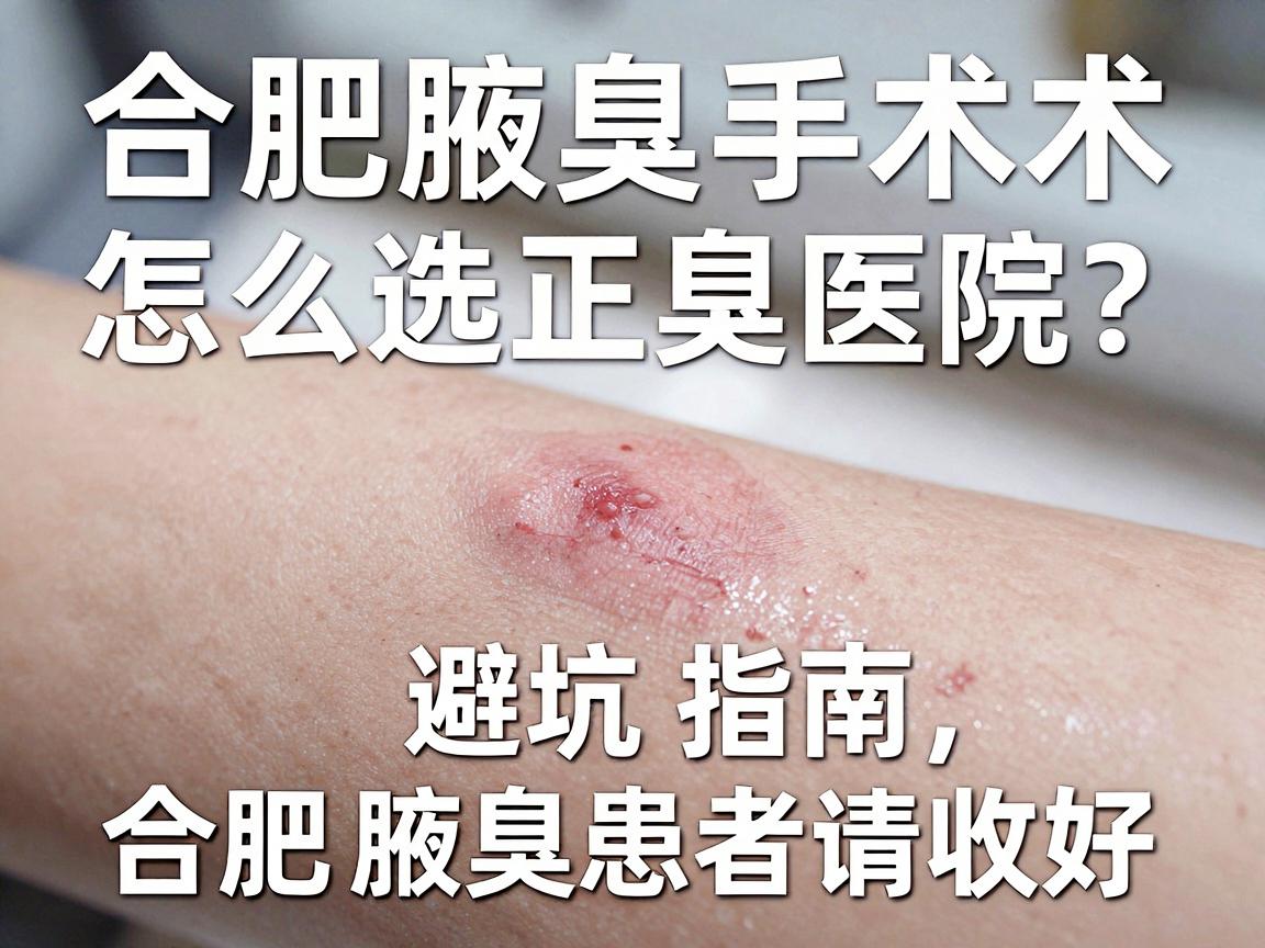合肥腋臭手术怎么选正规医院？这份避坑指南，合肥腋臭患者请收好