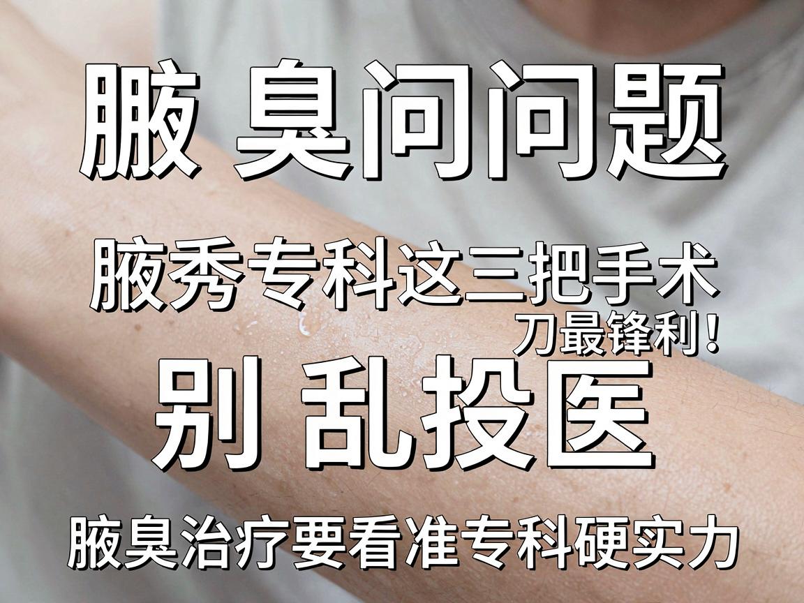 腋臭问题别乱投医,腋秀专科这三把手术刀最锋利,腋臭治疗要看准专科硬实力 腋臭问题别乱投医,腋秀专科这三把手术刀最锋利,腋臭治疗要看准专科硬实力