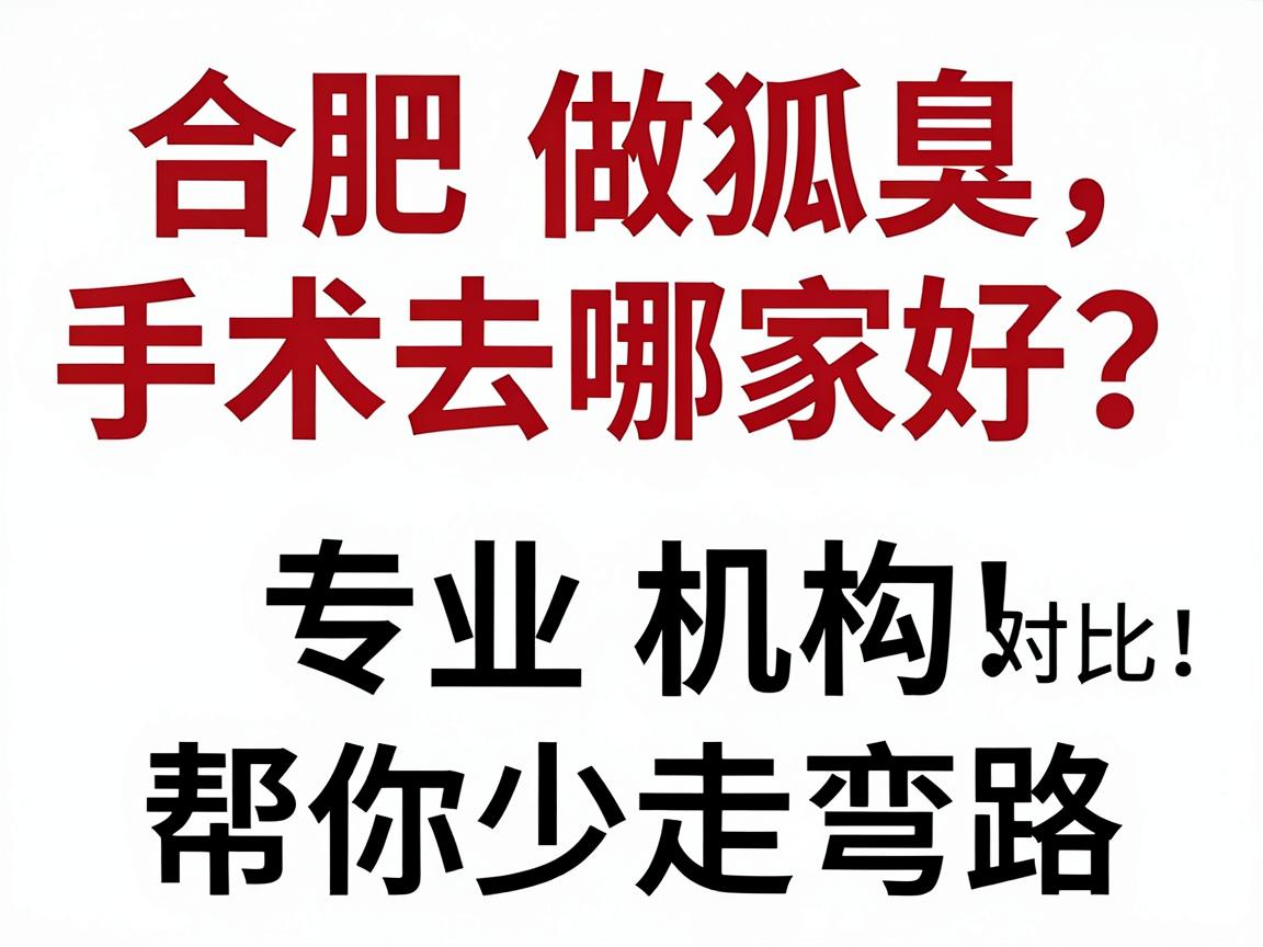 合肥做狐臭手术去哪家好？专业机构对比，帮你少走弯路