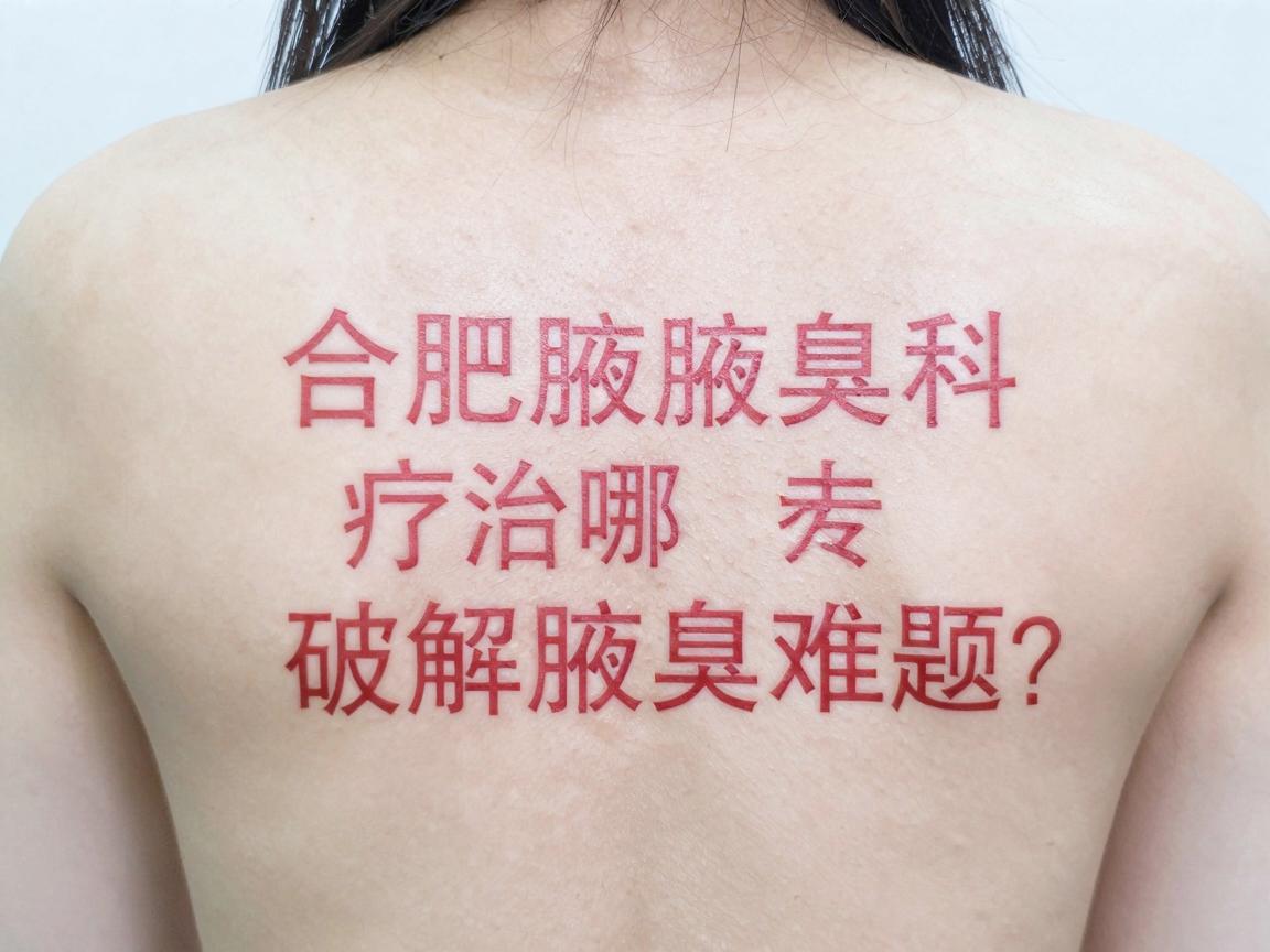 合肥腋臭治疗去哪家医院？合肥腋秀专科破解腋臭难题