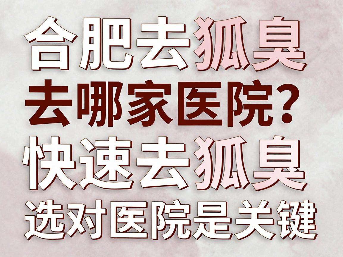 合肥去狐臭去哪家医院？快速去狐臭，选对医院是关键