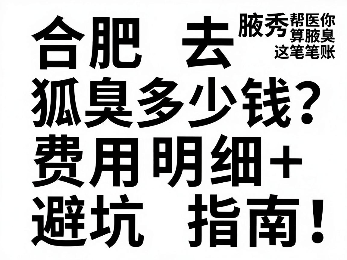 合肥去狐臭多少钱?费用明细+避坑指南,合肥腋秀帮你算清这笔账 合肥去狐臭多少钱?费用明细+避坑指南,合肥腋秀帮你算清这笔账