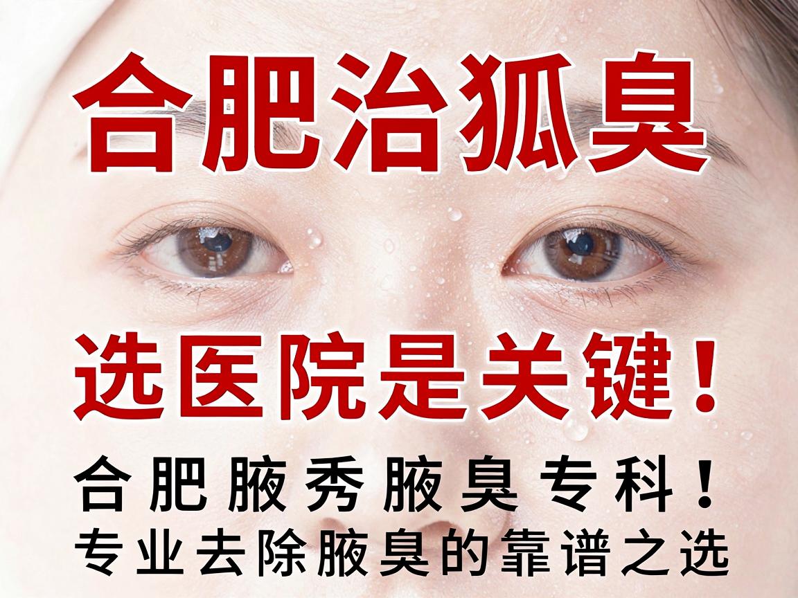 合肥治狐臭，选对医院是关键！合肥腋秀腋臭专科，专业去除腋臭的靠谱之选