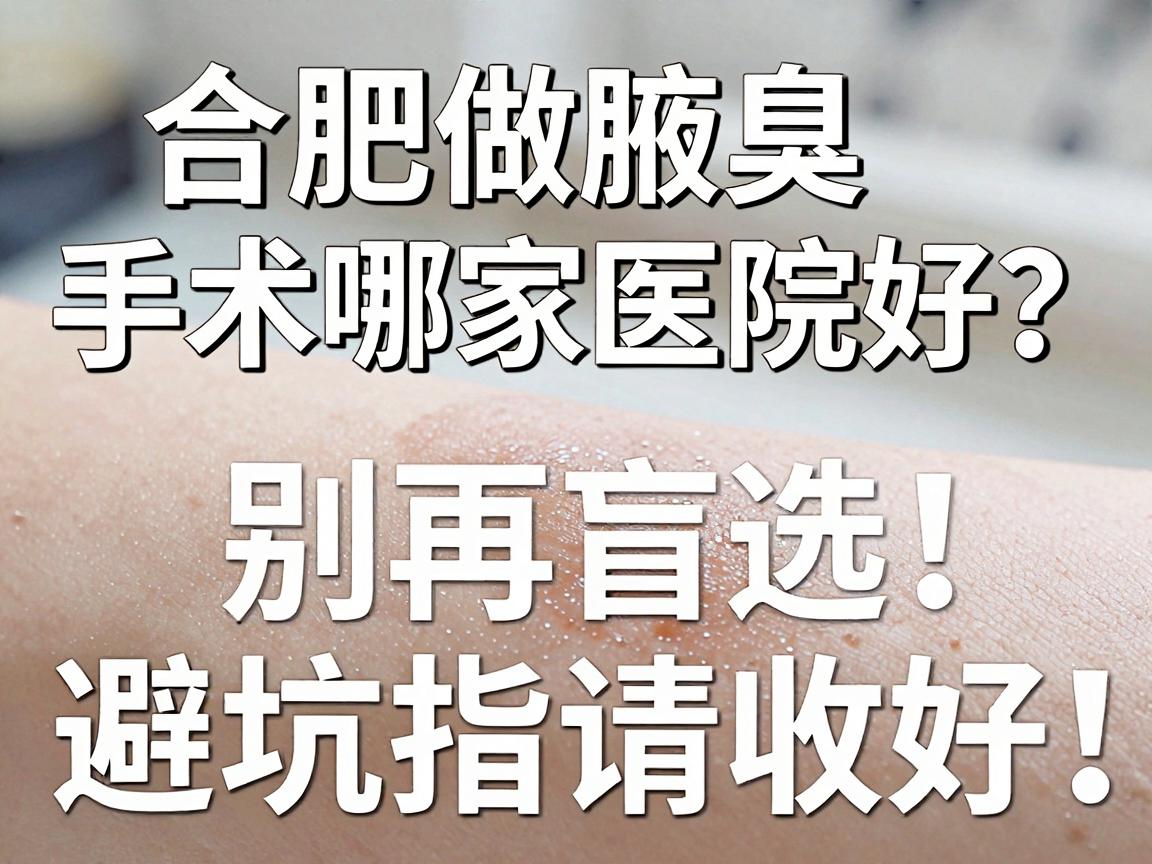 合肥做腋臭手术哪家医院好?别再盲选,这份腋臭手术避坑指南请收好 合肥做腋臭手术哪家医院好?别再盲选,这份腋臭手术避坑指南请收好
