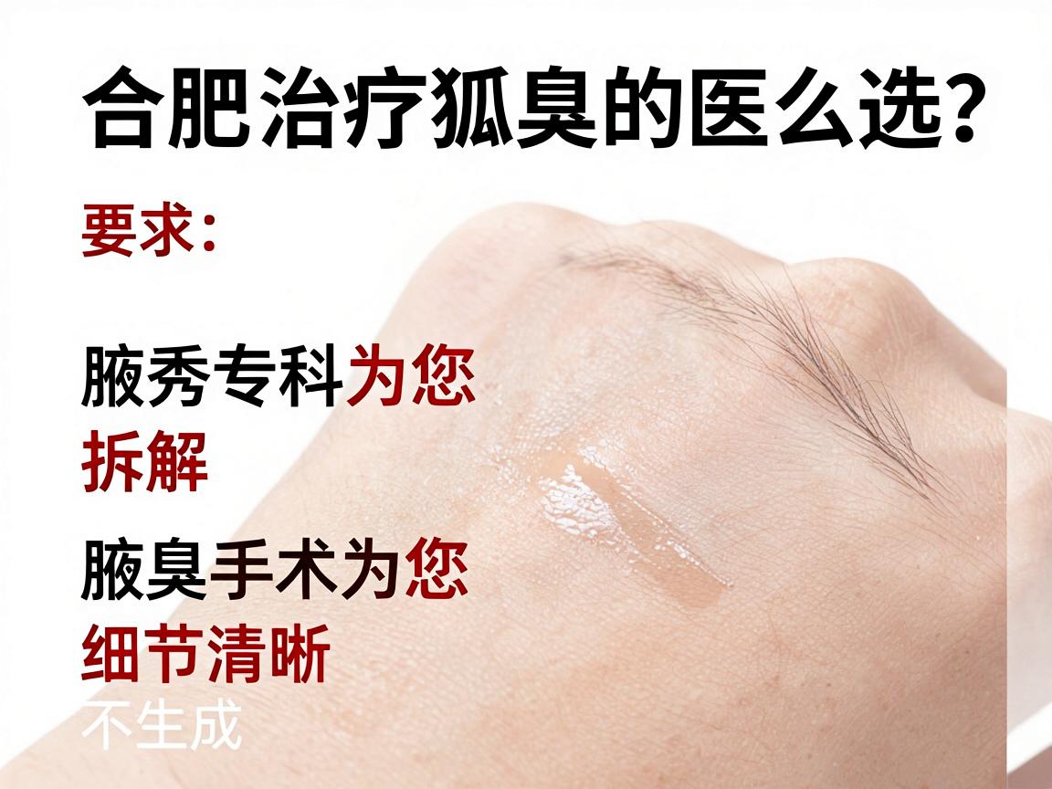 合肥治疗狐臭的医院怎么选?合肥腋秀专科为您拆解手术细节
内容 合肥治疗狐臭的医院怎么选?合肥腋秀专科为您拆解手术细节
内容