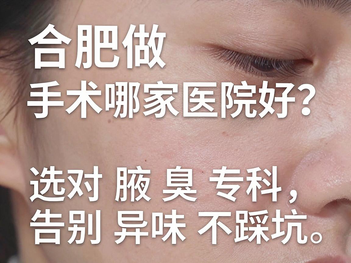 合肥做腋臭手术哪家医院好？选对腋臭专科，告别异味不踩坑